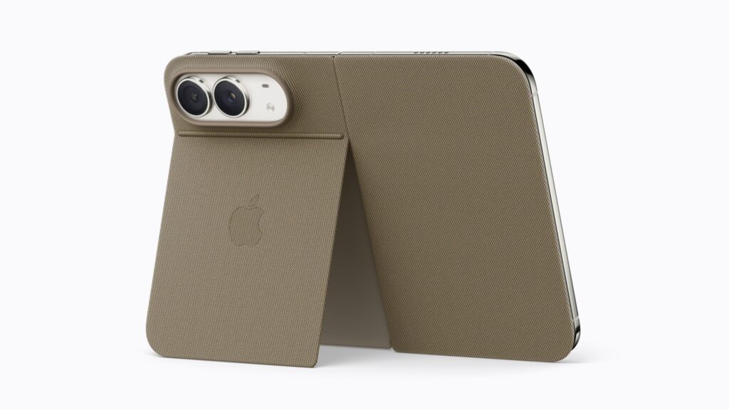 Le Folio avec support d’Apple pour iPhone Duo, coloris taupe